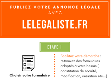 Publication d'annonce légale pas cher - Le Legaliste