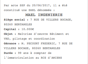 annonce legale 80 amiens