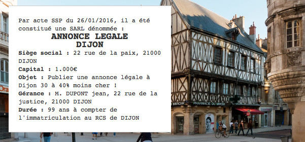 annonce legale dijon
