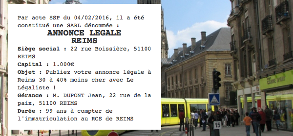 annonce legale reims