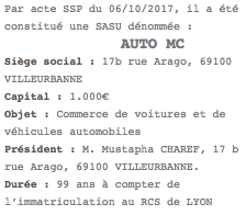 annonce legale sas lyon