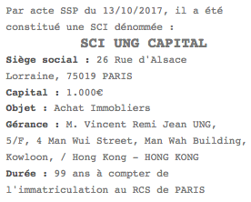 annonce legale sci paris