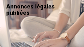 annonces legales publiees