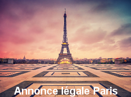 banniere annonce legale paris