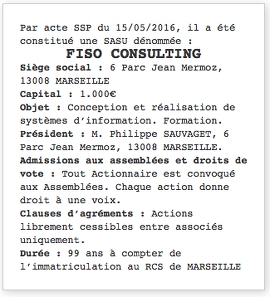 exemple annonce legale fisco consulting