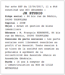 exemple annonce legale nord