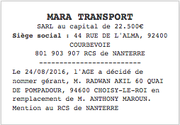 exemple changement gerant 1