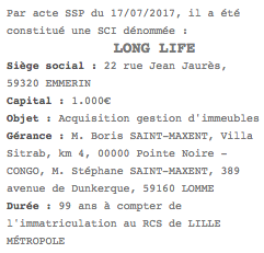 parution legale lille sci 