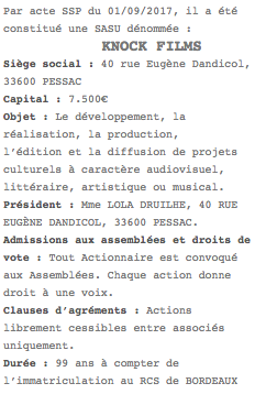 parution legale sas bordeaux