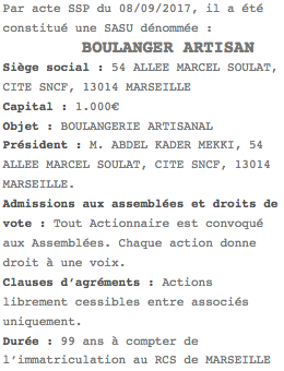 parution legale sas marseille