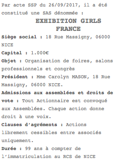 parution legale sas nice