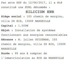 publication legale eurl marseille