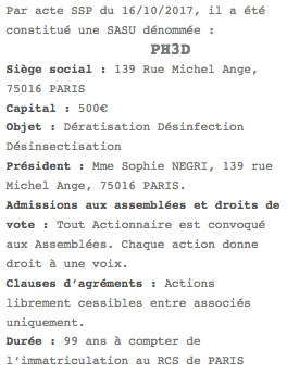 publication legale sasu paris