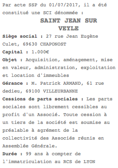 publication legale sci lille