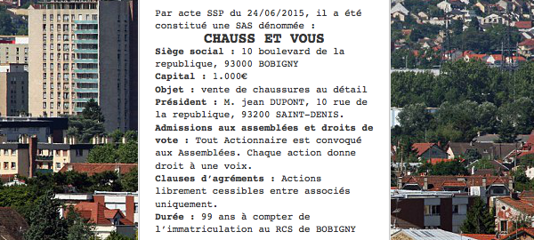 annonce legale sas seine saint denis